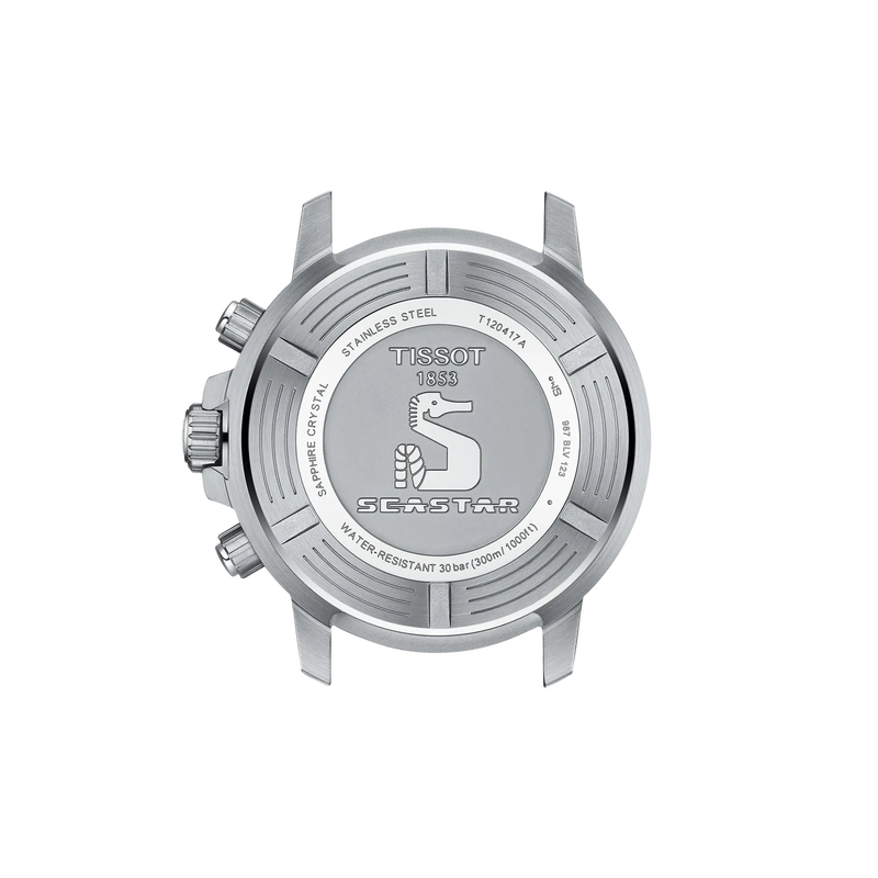 Tissot Seastar 1000 Chronograph Red Dial Silver Steel Strap Watch For Men - T120.417.11.421.00