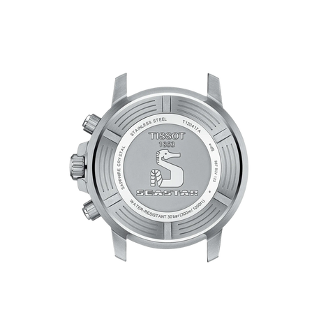 Tissot Seastar 1000 Chronograph Red Dial Silver Steel Strap Watch For Men - T120.417.11.421.00