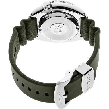 Seiko Men's Automatic Prospex King Turtle Green Silicone Strap Watch 45mm - a Special Edition SRPE05