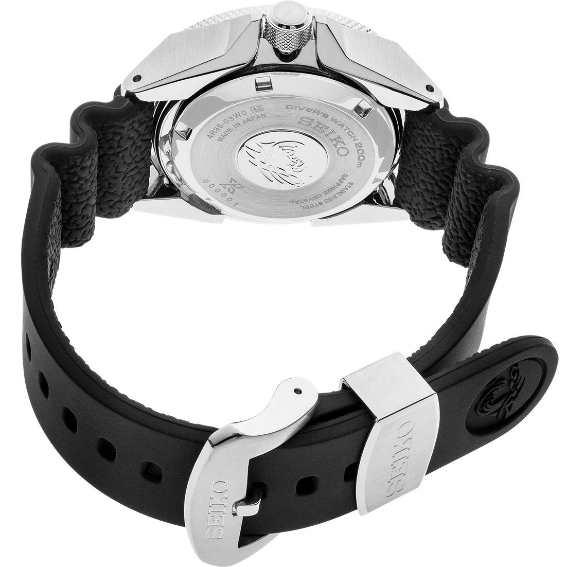 Seiko SRPE37 Men's Automatic Prospex Black Silicone Strap Watch 44mm