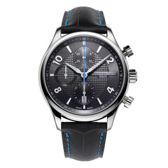 Men's Frederique Constant Limited Edition Runabout RHS Chronograph Automatic Blue Leather Strap Watch FC-392RMG5B6