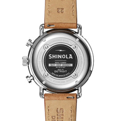 Men's Shinola The Canfield Sport Black Leather Strap Watch S0120141501