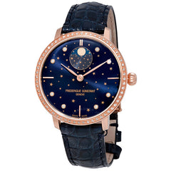 Ladies' Frederique Constant Slimline Moonphase Stars Manufacture Diamond Watch FC-701BSD3SD6