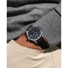 Frederique Constant Classics Index Automatic Black Leather Strap Watch | 40mm | FC-303NB5B6