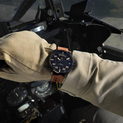 Hamilton Men's Swiss Automatic Khaki Pilot Brown Leather Strap Watch 42mm H64605531