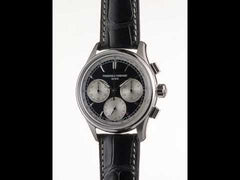 Men's Frederique Constant Flyback Chronograph Manufacture Blue Leather Strap Watch FC-760NS4H6