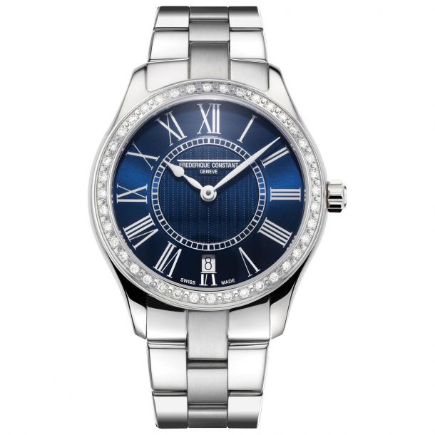 FREDERIQUE CONSTANT Ladies' Frederique Constant Classic Quartz Diamond Bezel Stainless Steel Bracelet Watch FC-220MN3BD6B