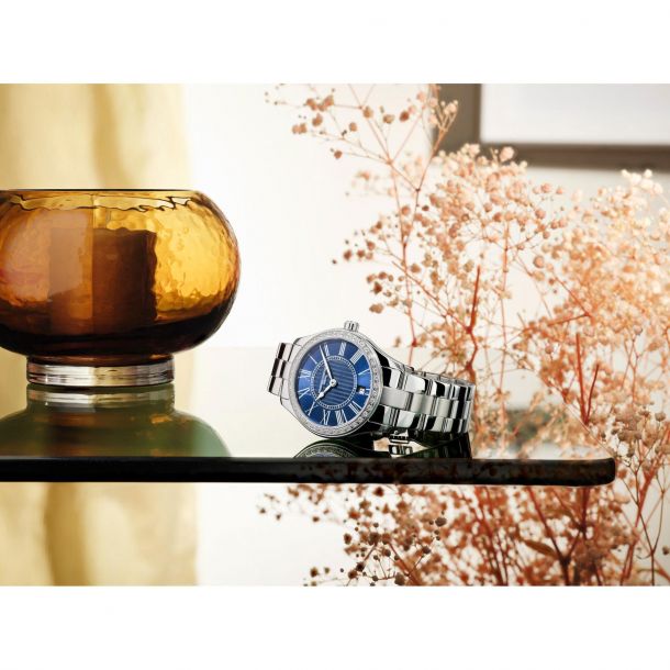 FREDERIQUE CONSTANT Ladies' Frederique Constant Classic Quartz Diamond Bezel Stainless Steel Bracelet Watch FC-220MN3BD6B