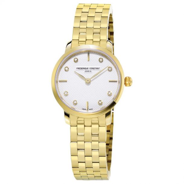 FREDERIQUE CONSTANT  Ladies' Frederique Constant Slimline Diamond Gold-Tone Watch FC-200STDS5B