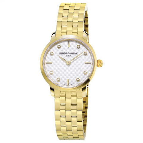 FREDERIQUE CONSTANT  Ladies' Frederique Constant Slimline Diamond Gold-Tone Watch FC-200STDS5B