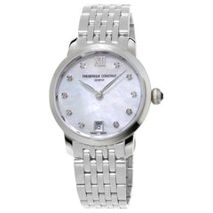 Ladies' Frederique Constant Slimline Stainless Steel Diamond Watch FC-220MPWD1S26B