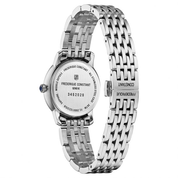 Ladies' Frederique Constant Slimline Stainless Steel Diamond Watch FC-220MPWD1S26B