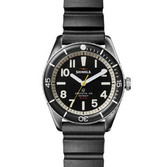 Men's Shinola The Duck Black Rubber Strap Watch S0120211229