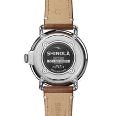 Men's Shinola The Runwell White Dial Leather Strap Watch, 41mm S0110000109