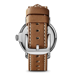 Men's Shinola The Runwell White Dial Leather Strap Watch, 41mm S0110000109