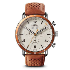 Shinola The Canfield Sport Brown Leather Strap Watch | 45mm | S0120250986