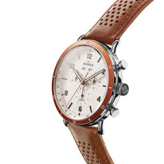 Shinola The Canfield Sport Brown Leather Strap Watch | 45mm | S0120250986