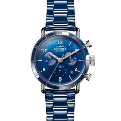 Shinola The Canfield Sport Chronograph Blue Ceramic Bracelet Watch | 40mm | S0120242287