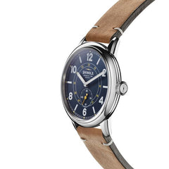 Shinola The Traveler Subsecond Blue Dial and Brown Leather Strap Watch | 42mm | S0120247328